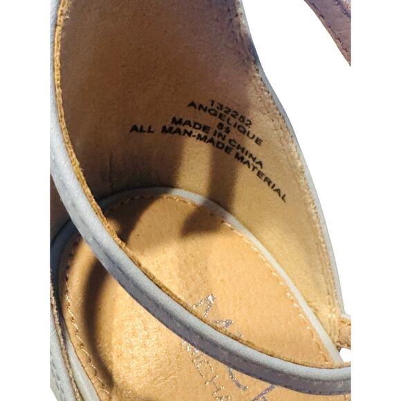 Michael by Michael Shannon ankle strap heels Angelica Platform Sandal 8.5 Blue - Picture 3 of 8